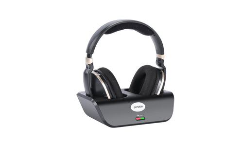 Daysnew Optical Wireless Headphones for TV Watching Over-Ear Headphones for Seniors with Charging Dock and Volume Control Plug and Play