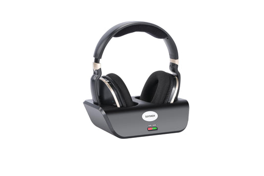 Daysnew Optical Wireless Headphones for TV Watching Over-Ear Headphones for Seniors with Charging Dock and Volume Control Plug and Play